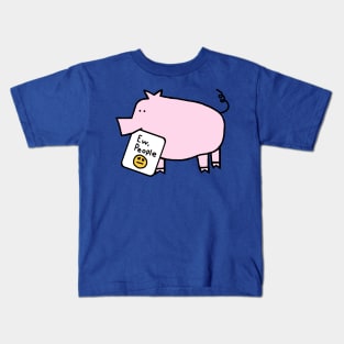 Pink Pig Says Ew People Kids T-Shirt